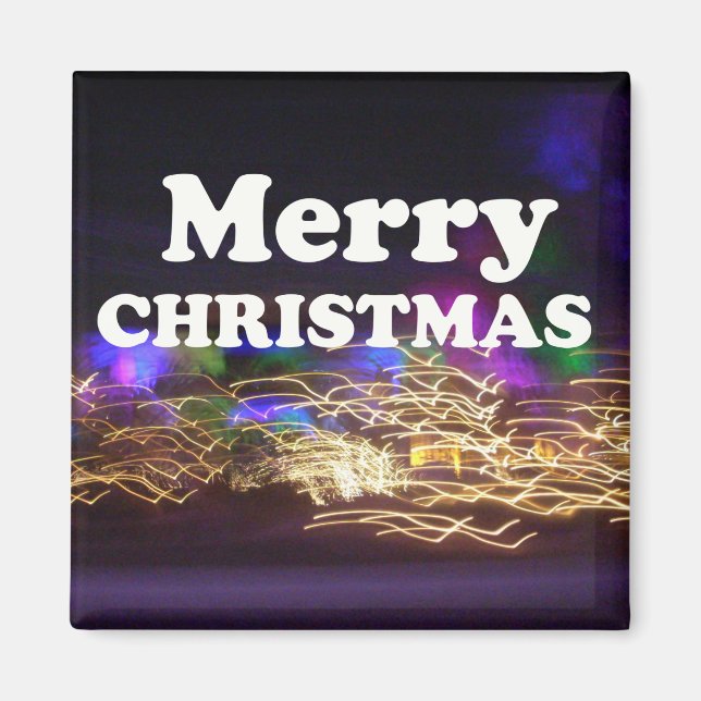 Merry Christmas and a Happy New Year Greetings Magnet (Front)
