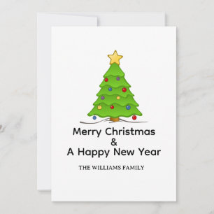 Merry Christmas And A Happy New Year Holiday Card
