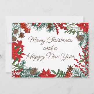 Merry Christmas and a Happy New Year Holiday Card