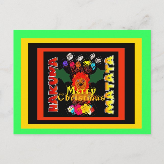 Merry Christmas and a Happy New Year Holiday Postcard (Front)