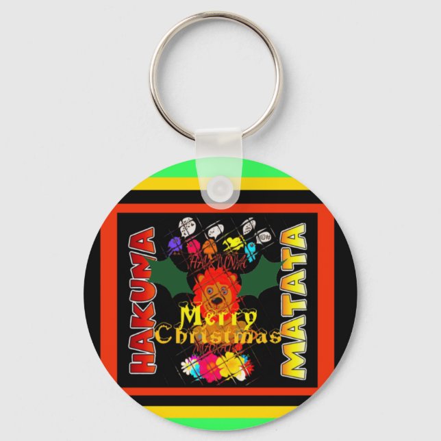 Merry Christmas and a Happy New Year Key Ring (Front)