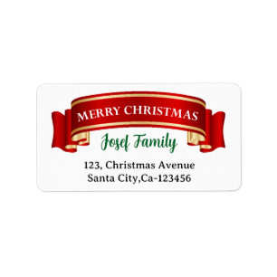 Merry Christmas and a Happy New Year! Label