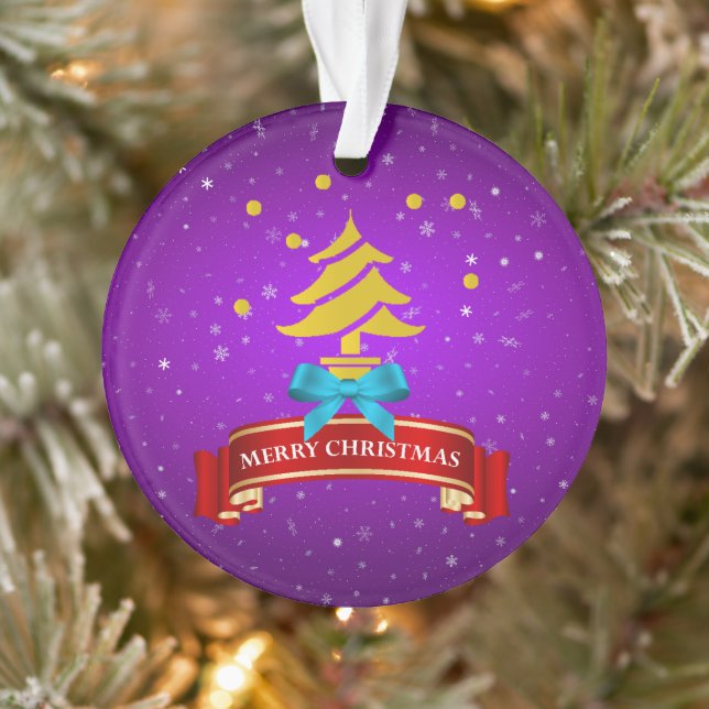 Merry Christmas and a Happy New Year! Ornament (Tree)