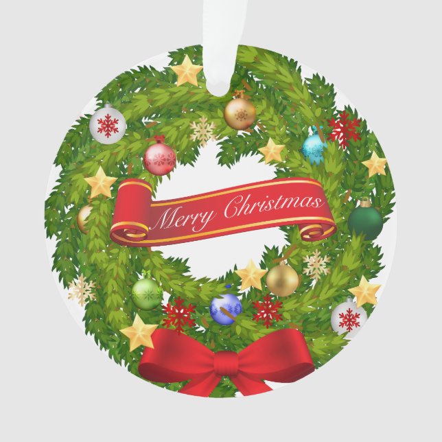 Merry Christmas and a Happy New Year! Ornament (Front)