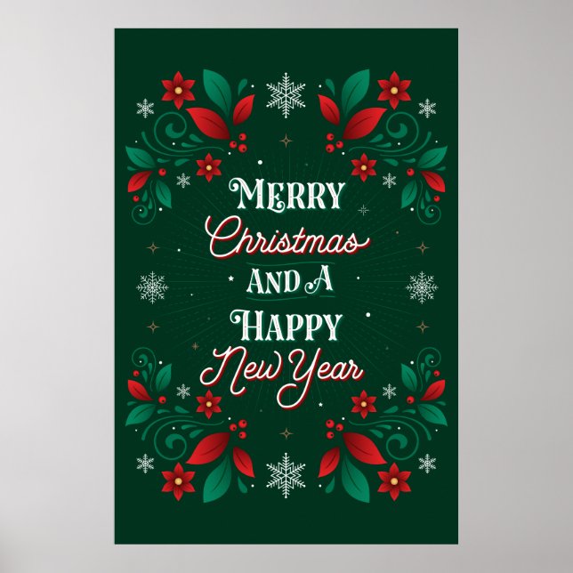 Merry Christmas and a Happy New Year Poster 24x36 (Front)