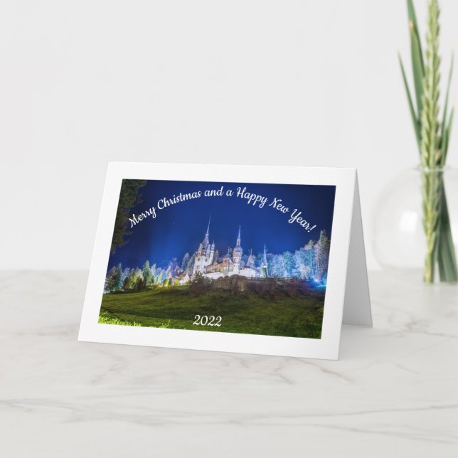 Merry Christmas and a Happy New Year - Romania Holiday Card (Front)