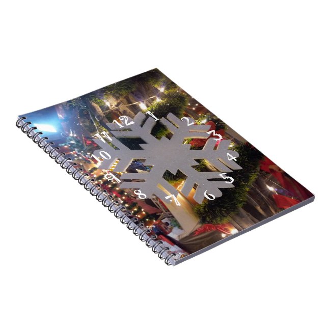 Merry Christmas and a Happy New Year Snowflake Art Notebook (Right Side)