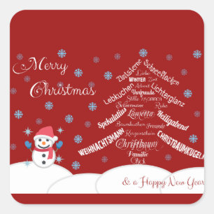 Merry Christmas and a Happy New Year! Square Sticker