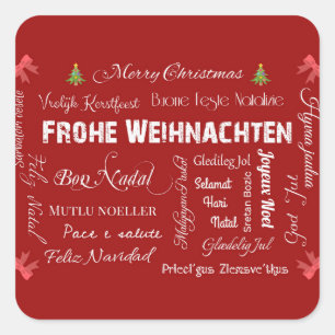 Merry Christmas and a Happy New Year! Square Sticker