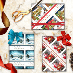 Merry Christmas and a Happy New Year Wrapping Paper Sheet