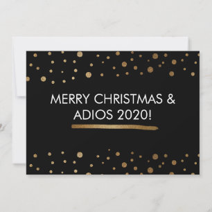 Merry Christmas and Adios 2020 Funny Holiday Card