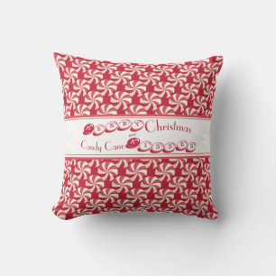 Merry Christmas and Candy Cane Kisses   Cushion