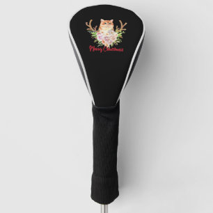 Merry Christmas and Cat Golf Head Cover
