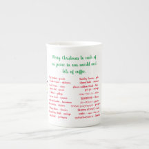 Merry Christmas and coffee in different languages