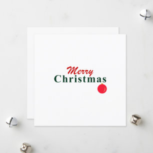 Merry Christmas and Hanging Ornament Christmas Holiday Card