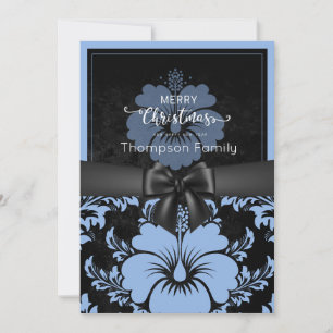 Merry Christmas and happy holidays, black bow Invitation