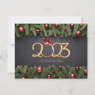 Merry Christmas and Happy New Year 2023 Postcard