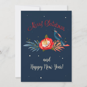 Merry Christmas and Happy New Year! 2024 Blue Bird Holiday Card