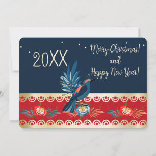 Merry Christmas and Happy New Year! 2024 Blue Bird Holiday Card