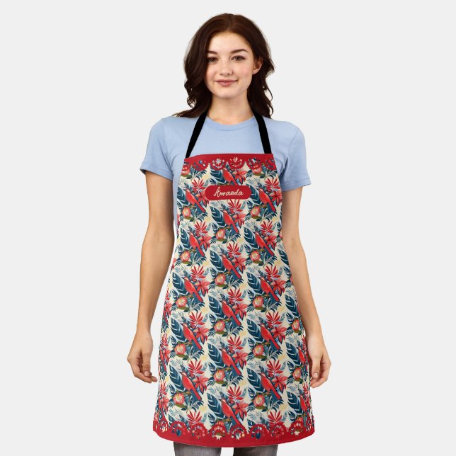 Merry Christmas and Happy New Year! 2025 Blue Bird Apron (Worn)