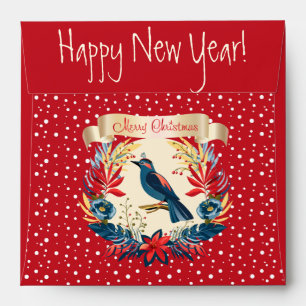 Merry Christmas and Happy New Year! 2027 Blue Bird Envelope