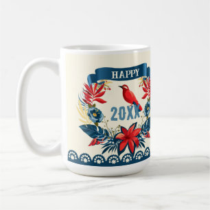 Merry Christmas and Happy New Year! 20XX Red Bird Coffee Mug