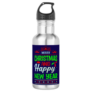 Merry Christmas And Happy New Year-61064 532 Ml Water Bottle