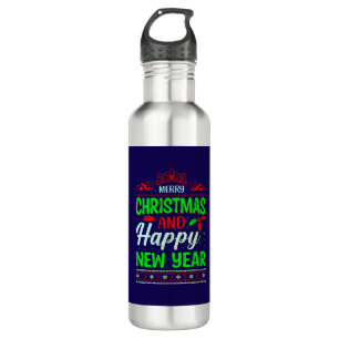 Merry Christmas And Happy New Year-61064 710 Ml Water Bottle