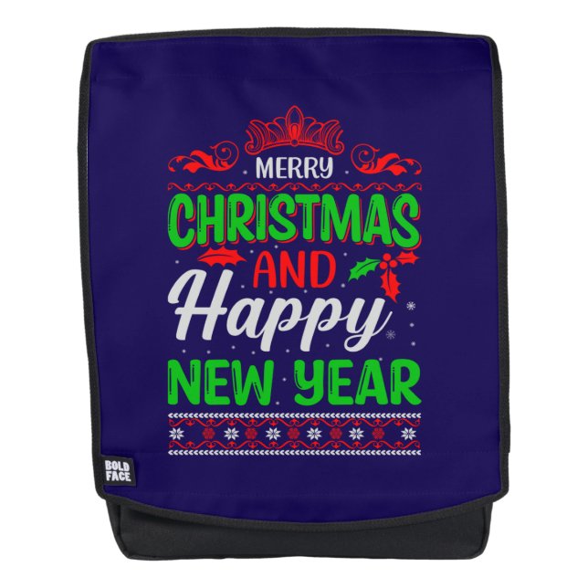 Merry Christmas And Happy New Year-61064 Backpack (Front)
