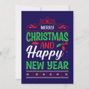 Merry Christmas And Happy New Year-61064 Invitation
