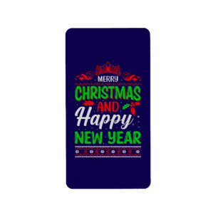 Merry Christmas And Happy New Year-61064 Label