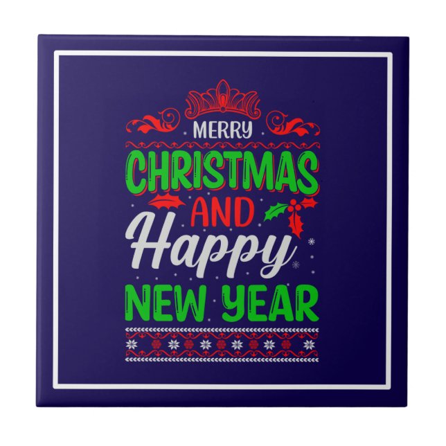 Merry Christmas And Happy New Year-61064 Tile (Front)