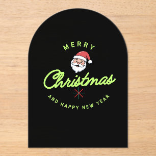 Merry Christmas and Happy New Year Acrylic Invitations