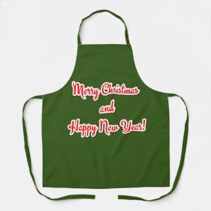 Merry Christmas  and Happy New Year Apron