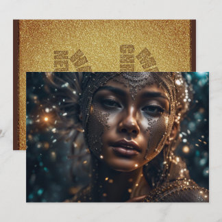 Merry Christmas and Happy New Year Beauty GC Holiday Card