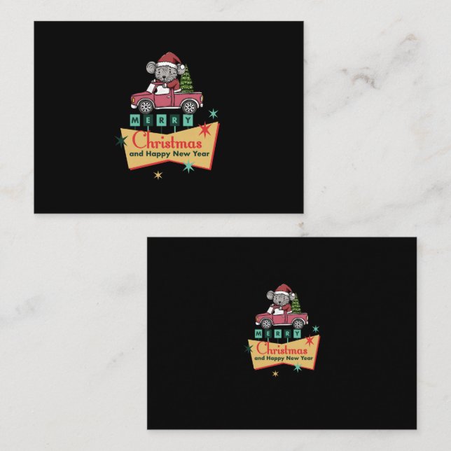 Merry Christmas and Happy New Year Card (Front/Back)