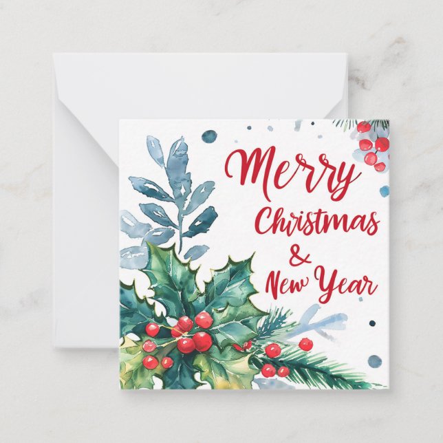 Merry Christmas and Happy New Year Card (Front)