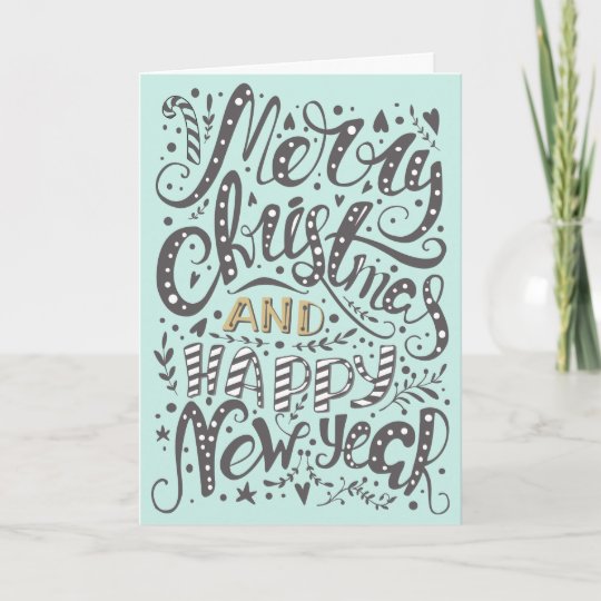 Merry Christmas and Happy New Year Card | Zazzle.co.uk