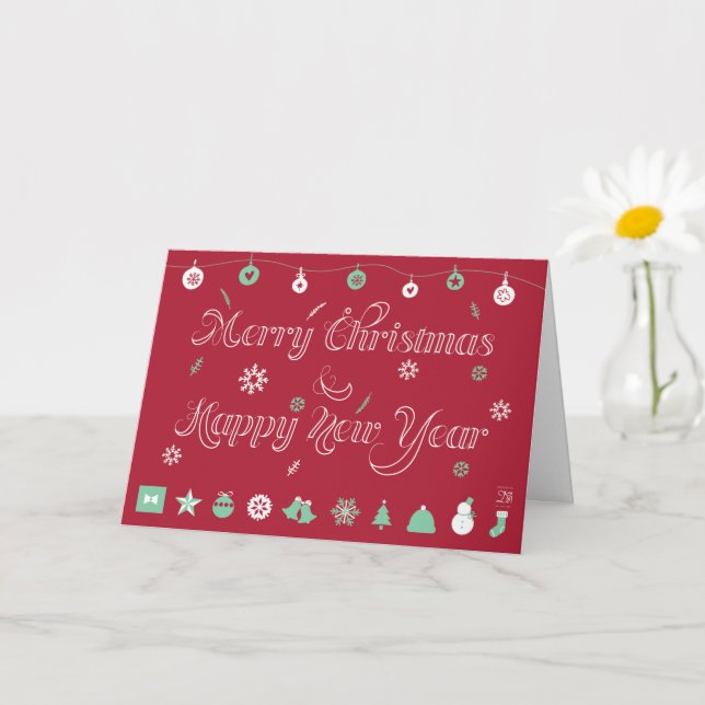 Merry Christmas and Happy New Year Card (Small Plant)