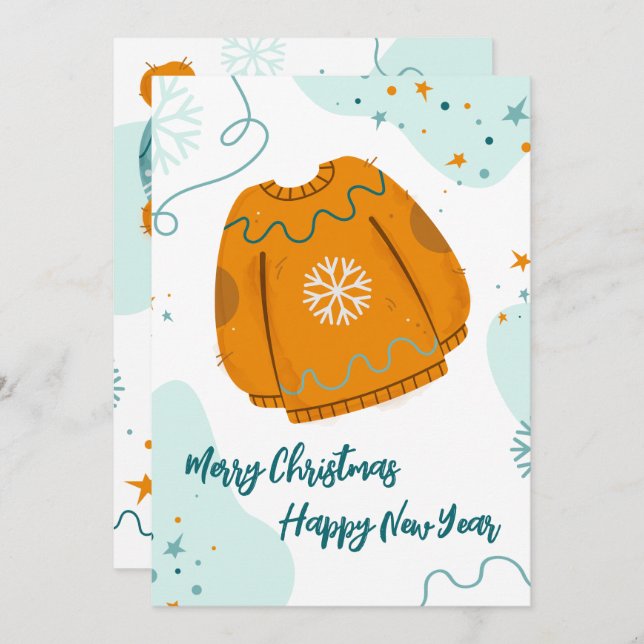Merry Christmas and Happy New Year  Card (Front/Back)