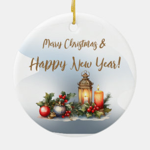 Merry Christmas and Happy New Year! Ceramic Tree Decoration