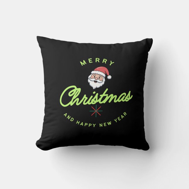 Merry Christmas and Happy New Year Cushion (Front)