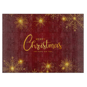 Merry Christmas and Happy New Year Cutting Board