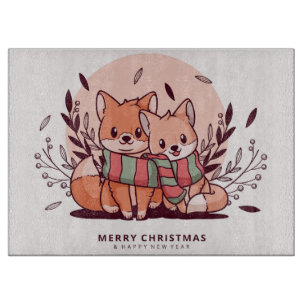 Merry Christmas and Happy New Year Cutting Board