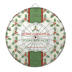 Merry Christmas and Happy New Year Dartboard