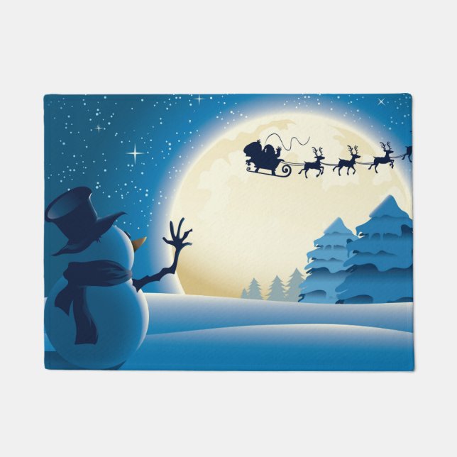 merry christmas and happy new year doormat (Front)