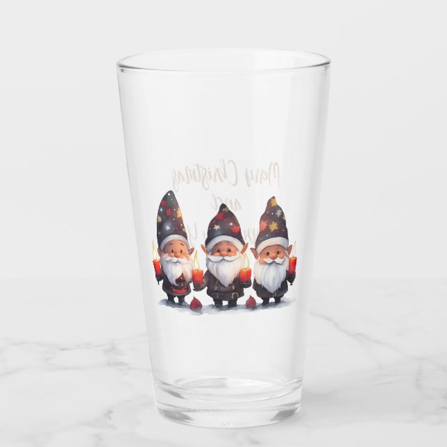 Merry Christmas and Happy New year Glass (Back)