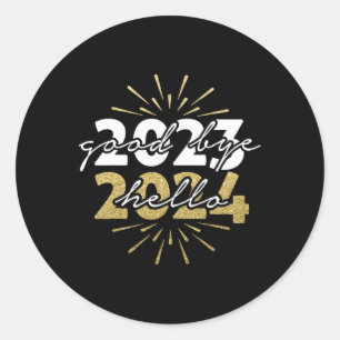 Merry Christmas And Happy New Year Good  Classic Round Sticker