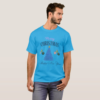 Merry Christmas and Happy New Year Greeting Design T-Shirt