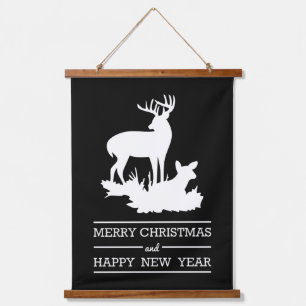 MERRY CHRISTMAS and HAPPY NEW YEAR Hanging Tapestry